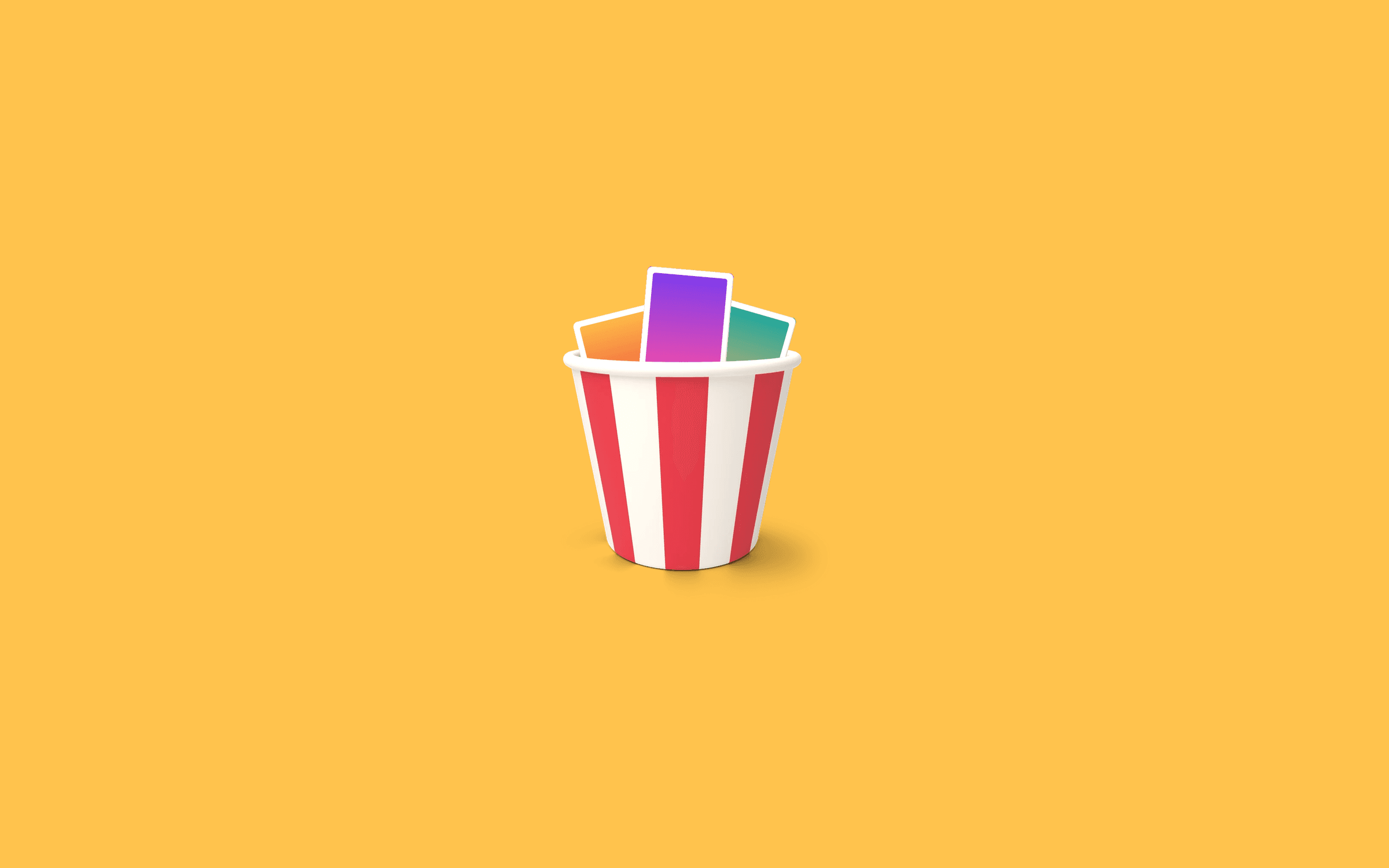 Party Buckets logo on a yellow background